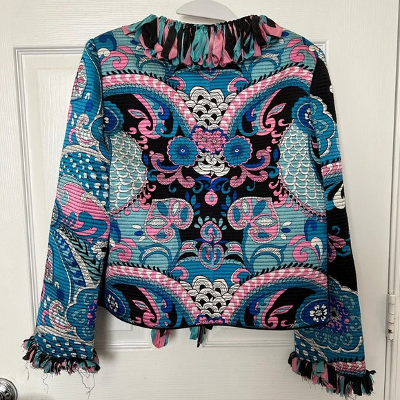 !Vtg Christian Ruperto Womens M Quilted Silk  Jacket - Picture 2 of 4